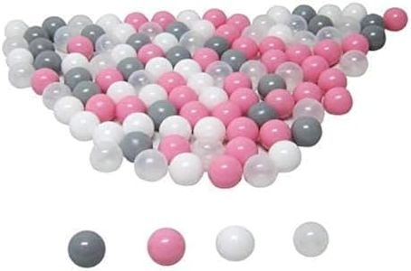 koenig-tom Bällebad24 - Balles de piscine à balles - 6 cm - Balles pour bébé - Balles en plastique - Balles pour piscine à balles (6 cm - 100 balles, mélange rose)