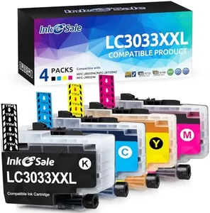 INK E-SALE Compatible 3033XXL Ink Cartridge Replacement for Brother 3033 XXL LC3033XXL LC3033 Ink Cartridge for use with Brother MFC-J805DW MFC-J815DW MFC-J815DWXL MFC-J995DWXL Printer 4 Pack