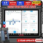 Autel Scanner MaxiCOM Ultra Lite Diagnostic Tool, 2 Years Update, Intelligent Diagnostic Up of MaxiSys MS919 MS909 Elite II PRO, Topology 2.0, ECU Programming & Coding, 3K+ Active Tests, 40+ Services