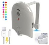 ProductiveDsign Rechargeable Toilet Bowl Night Light, Motion Sensor Lights Indoors, 16 Colours, Bathroom Accessory, Fits to Toilet Seat, LED Night Light, Cool Gadgets, Christmas and Birthday Gift