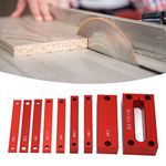 9PCS Height Gauge Blocks,Aluminum Alloy Scale Milling Machine Table Saw Woodworking Setup Block Height Gauge Set