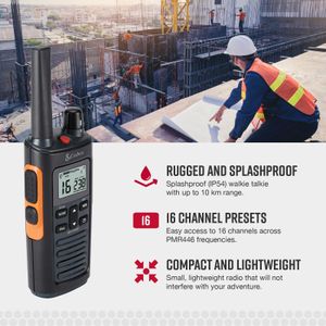 Cobra RX680 Walkie Talkies 2-Pack – Long Range, Rechargeable