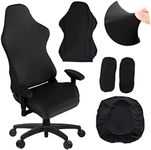 Gaming Chair Cover-Gaming Chair seat Cover 4pc/Set Gaming Chair Covers Stretchable with armrest Covers/Chair Back Covers/Chair seat Cover, Gamer Chair Cover of Computer Video Game Office Chair Cover