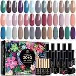 MEFA Gel Nail Polish Set with Gloss