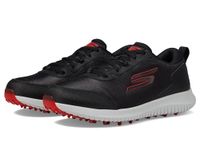 Skechers Men's GO Golf MAX Fairway 4 Sneaker, Black Synthetic/Textile/Red Trim, 9 UK