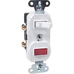 Legrand-Pass & Seymour 692WGCC6 Combination Grounding Single Pole 15-Amp 120-volt Switch and Pilot Light, White