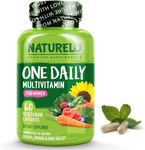 NATURELO One Daily Multivitamin for Women - with Natural Food-Based Vitamins, Minerals, Fruit & Vegetable Extracts - Best for Maintaining Essential Nutrients - 60 Vegan Capsules | 2 Month Supply