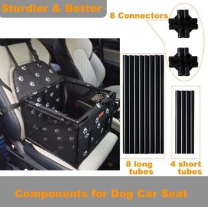 GOBUYER Waterproof Pet Car Seat Booster Box with Harness, Black 40x40cm