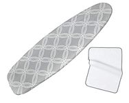 Extra Thick 7mm ironing board cover Designed in the UK. Ironing board covers fit all boards 145 cm in length and 54cm in width. ironing board covers large and medium.Full-Size Scorch Resistant Padding