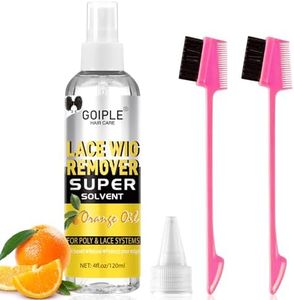 Tape in Extension Remover Hair Glue Remover, Fast Acting Remover Hair Glue Hair Extensions Remover Wig Glue Remover, Tape in Hair Extensions Adhesive Remover, Removes Hair Glue, Wig Tape & Edge Brush