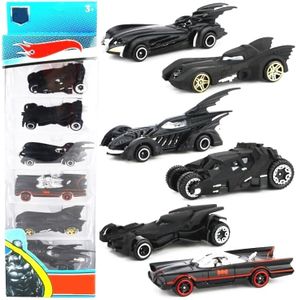 Sky Tech® Black Super Hero Mini Metal Die Cast Car Set of-6 Toy Vehicle Play Set Free Wheel High Speed Unbreakable for Kids Small Racing Car for Exciting Playtime Adventures Movie Vehicle