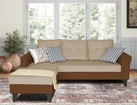 Adorn India Foam Maddox Tufted 4 Seater Sofa, Multicolor