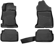 Fits 2018-2023 Subaru Crosstrek / 2017-2023 Subaru Impreza Floor Mats Front & 2nd Row Seat Liner Set All Weather Full Set Liners (Black)