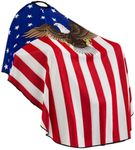 Professional Barber Cape - Hair Cutting Cape with Adjustable Neck Closure, Salon Quality Styling Cape for Hairdressers and Barbers - Flag