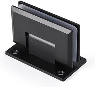 Ranbo Hypotenuse - Abrazadera de cristal resistente de 90 grados, para puertas de ducha sin marco de cristal pivotante, piezas de repuesto de pared a vidrio, acero inoxidable 304, cromo pulido