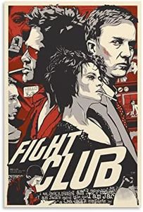 Fight Club Movie Posters 24x36 Posters For Room Aesthetic Posters & Prints Poster Decorative Painting Canvas Wall Art Living Room Posters Bedroom Painting 12x18inch(30x45cm)