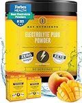 Key Nutrients Electrolytes Powder - Multivitamin & Minerals Electrolytes Powder - 90 Servings of Tropical Peach Mango - Hydration Powder - Supercharged Rehydration Sachets with 16 Vitamins & Minerals