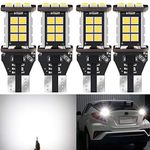 BlyilyB T15 912 921 906 W16W Led Bulb High Power 3030 Xenon White 6000k 1550 Lumens Extremely Bright Led Bulbs For Backup Reverse Lights 3rd Brake Lights (Pack of 4)