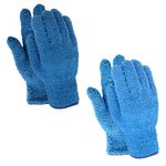 BLMHTWO 2 Pairs Microfiber Dusting Gloves Washable Microfiber Gloves Mitt Reusable Dusting Gloves for Plants Kitchen House Cars Mirrors Lamps Blinds Dusting Cleaning Gloves