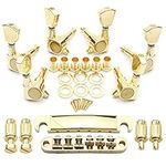 Swhmc Swhmc Gold Guitar Parts Set Saddle Bridge Tune-O-Matic Tailpiece and 3L3R Sealed Gear Tuning Pegs Keys Machine Head for Les Paul Electric Guitar