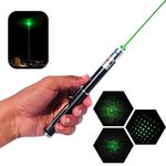 Vortex Powerful high Beam Ultra Green Lazer Light for Presentation, Adjustable Cap for Extra Disco Effect and Different Project Designs, Long Range (2000 Meter) Pointer Pen | Made in India