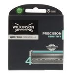 Wilkinson Sword Quattro Titanium Sensitive Razor Blades - Pack of 8 Blades