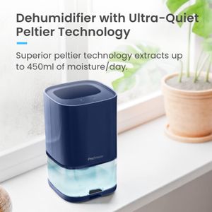 Pro Breeze 1000ml Dehumidifier – Compact White Moisture Remover