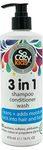 SoCozy 3in1 Shampoo + Conditioner + Body Wash For Kids Hair Cleans and Adds Moisture Back, Kiwi, 16 Fl Oz