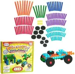 POPULAR PLAYTHINGS Playstix Starter Set Construction Toy Building Blocks 80 Piece Kit