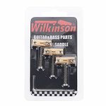 Wilkinson Brass Guitar Bridge Compensated Saddles For Vintage-style Tele Bridge Electric Guitar Replacement(3pcs set))