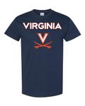 Collegiate Premium Cotton Short-Sleeve T-Shirt - Adult Sizes, Virginia Logo, X-Large