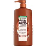 GARNIER Whole Blends Smoothing Conditioner for Frizzy Hair, with Coconut Oil and Cacao Butter Extract, Paraben-Free (786 mL) (Pack of 1)