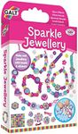 Galt Sparkle Jewellery - Childrens Necklace and Bracelet Making, Craft Kit for Kids - Fun Activity Pack with Colourful Beads and Stickers, Encourages Creativity and Motor Skills - Ages 5 Years Plus