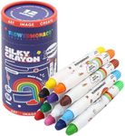 Lebze 12 Colors Toddler Crayons, No