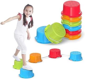 Special Supplies Balance Buckets Stepping Stones for Kids, 8 Pc. Set, Non-Slip Textured Surface and Slip Resistant Floor Rubber Edges, Promote Agility, Strength, Active Play