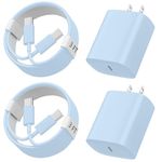 i.Phone 15 Pro Max Charger Fast Charging, 3 FT Long USB C to C Charging Cable Cord with 20W Phone Fast Charger Block for i.Phone 15/15 pro/15 pro max/15 Plus,i Pad Pro 12.9/11 in,i Pad air 5/4, Blue