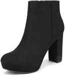 DREAM PAIRS Womens Stomp Black High