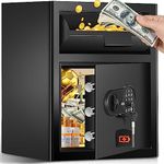 2.6 Cu Ft Fireproof Drop Safe for Business with Quick Place Drop Slot, Anti-Theft Business Depository Safe with Combination Lock & 2 Keys, Large Security Drop Box Safe for Cash, Mail, Checks, Document