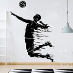 GADGETSWRAP Volleyball Wall Decals Exercise Room Art Decoration Pulsation Ball Sport Vinyl Gym Wall Sticker Vinyl Wall Decal Decoration Sticker