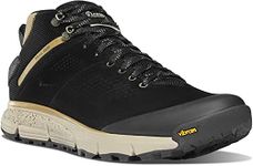 Danner Trail 2650 Gore-Tex Mid 4" Waterproof Hiking Shoes for Men - Suede and Textile Upper with Comfort Footbed, EXO Heel System & Traction Outsole, Black/Khaki - 13 D