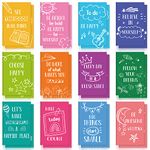 Zonon 24 Pcs Mini Colorful Notebooks Bulk Gifts, Funny Motivational Journals Notepads Inspirational Notepads Small Pocket Notebook Teacher Office Prizes Travel(Happy Style)