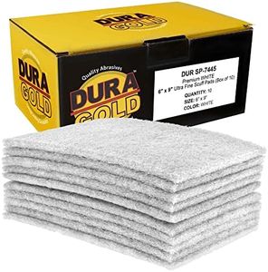 Dura-Gold Premium 6" x 9" White Light Duty Scuff Pads, Box of 10 - Final Scuffing, Scouring, Cleaning, Cleansing Surfaces, Preparation - Automotive Paint Clearcoat Blending, Auto Body, Woodworking