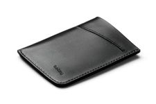 Bellroy Card Sleeve (Premium Leather Card Holder or Minimalist Wallet, Holds 2-8 Cards or Business Cards, Folded Note Storage) - Black