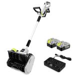 DEKOPRO 40V 14" Electric Snow Blower, 1000W Snow Shovel Cordless,2000rpm Speed,20-Foot Snow Throwing Distance,(Battery and Charger Included)