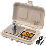 UNIWEIGH Gram Scale for Food,300g/0.01g Digital Weight Grams and Ounces,Mini Pocket Scale with LCD Display,Tare for Jewelry,Coins,Power,Herbs,Spices,Kitchen,Small(50g CAL Weight & Battery Included)