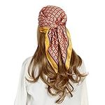 RIIQIICHY Head Scarf for Women Like Silk Scarf Hair Wrap for Sleeping Square Neck Scarf 27.5 x 27.5 inches