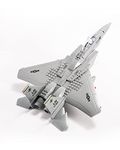 dOvOb Military F-15 Eagle Fighter Jet Building Blocks Set, Army Plane Toys as Gift for Kids or Adult (270 Pieces)