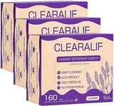 CLEARALIF Laundry Detergent Sheets, Lavender,Up to 480 Loads - Great For Travel,Apartments, Dorms,Laundry Detergent Strips Eco Friendly & Hypoallergenic (Pack of 3)