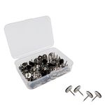 Woogim Upholstery Tacks,100 PCS Sofa Thumb Tacks Furniture Tacks Nails for Upholstery Decorative,Upholstery Pins, Upholstery Nails,Tacks for Furniture(Flat Black)