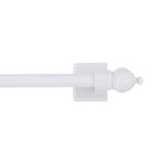 Kenney Magnetic Window Curtain Rods, 16 to 28-Inch, White